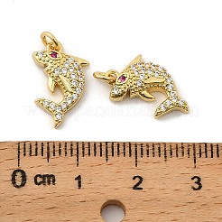 Pendentifs avec zircon cubiques à micro-pavés en laiton&nbsp;KK-G537-01G