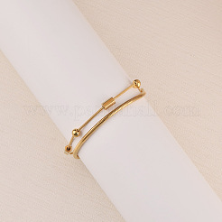 Doppellagige Schlangenkettenarmbänder aus Edelstahl 304 für Damen&nbsp;WG9B6B6-01