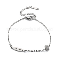 201 Edelstahl-Kabelkettenarmbänder&nbsp;LS-BJEW-H205-01E-P