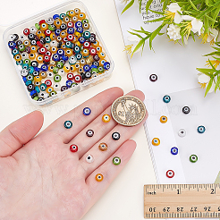 200 stücke 10 farben handgemachte böse auge Bunte Malerei perlen&nbsp;LAMP-ME0001-15