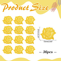 Selbstklebende Polyester-Patches mit computergesteuerter Blumenstickerei&nbsp;PATC-WH0025-01A
