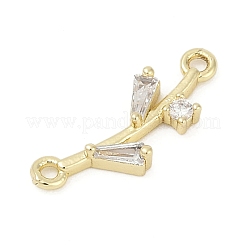 Ciondoli connettore in ottone chiaro con zirconi cubici&nbsp;LS-KK-Z094-06G-02