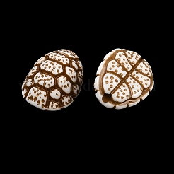 Perles acryliques opaques peintes à la bombe sur le thème de l'océan&nbsp;ACRP-F003-02I