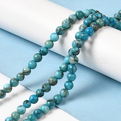 Gefärbt natürlichen weißen Jade Perlen Stränge&nbsp;G-M402-C02-02