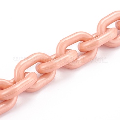 Handgefertigte undurchsichtige Acrylkabelketten&nbsp;AJEW-JB00924-04