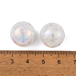 Perles acryliques bicolores irisées arc-en-ciel plaquées UV&nbsp;LS-PACR-C009-04A