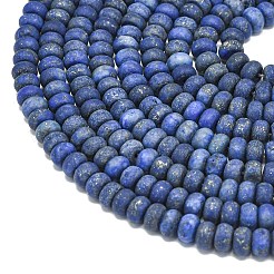 Gefärbt natürliche Lapislazuli Perlen Stränge&nbsp;G-P575-A46-6x4mm-02