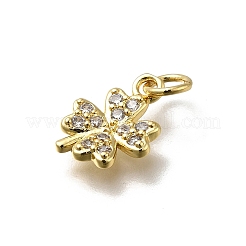 Pendentifs avec zircon cubiques à micro-pavés en laiton&nbsp;KK-C090-49G