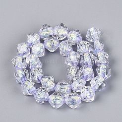 Perles à la main en verre de feuille brins&nbsp;FOIL-Q002-06A