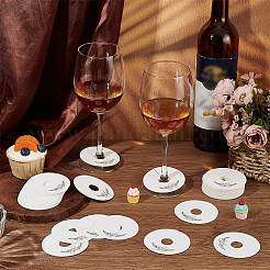 Breloques pour verres à vin en papier&nbsp;AJEW-WH0080-13C