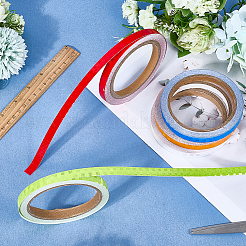 5 Rolle 5 Farben PVC-Sicherheitsreflexbänder für Fahrräder&nbsp;DIY-SP0004-39