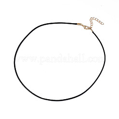 Gewachsene Schnur Halskettenherstellung mit  Zubehör aus Eisen&nbsp;X-NJEW-R229-1.5mm-G