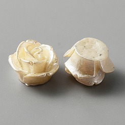 Cabochons en résine nacrée opaque&nbsp;RESI-WH0034-18A-01