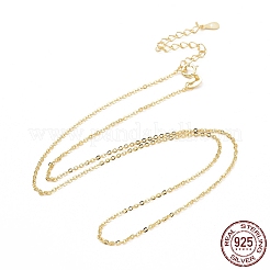 925 collier chaînes forçat en argent sterling pour femme&nbsp;STER-I021-09G