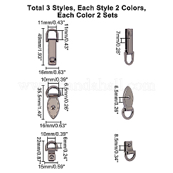 3 anello di sospensione in lega di colori e fermagli di bloccaggio della borsa&nbsp;FIND-WR0001-86