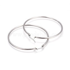 Grandes boucles d'oreilles créoles en acier inoxydable 304 résistant au ternissement&nbsp;EJEW-P173-13P-07
