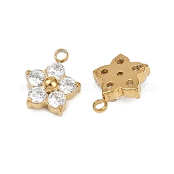 304 Edelstahl Micro Pave Zirkonia Charms&nbsp;STAS-B088-01G-02