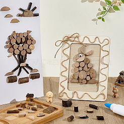 DIY-Bastelsets aus unfertigen Holzspänen für Kinder&nbsp;DIY-WH0816-016