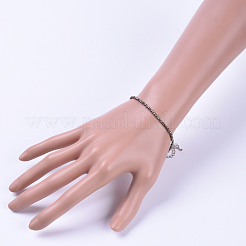 Pulseras de cuentas de pirita natural&nbsp;BJEW-JB04555-02