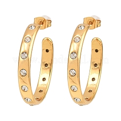 Pendientes de acero inoxidable 304 con rhinestone&nbsp;SA-CBA0ADC-01G