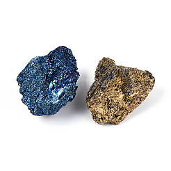 10 Stück galvanisiertes natürliches Kohlequarz-Geoden-Füllhorn-Mineralienexemplar&nbsp;G-N347-15
