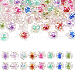64 Stück 8 Farben UV-Beschichtung Regenbogen schillernde Acrylperlen&nbsp;OACR-TA0001-20