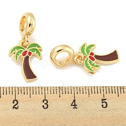 Gestell-Beschichtung Legierung Emaille Kokosnussbaum europäischen baumeln Charme&nbsp;FIND-B034-51G-01