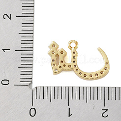 Ciondoli in ottone con placcatura a cremagliera con micro pavé di zirconi chiari&nbsp;KK-A224-03B-G