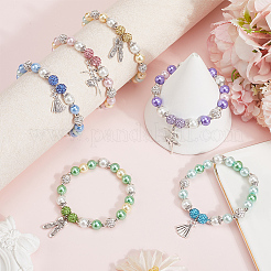 DIY-Set zur Herstellung von Armbändern aus Polymer-Ton mit Strassperlen&nbsp;DIY-SC0029-07