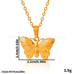 Collane con ciondolo a farfalla in acciaio inossidabile 304 per donna&nbsp;IP3230-2