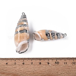 Grandi ciondoli in conchiglia naturale galvanizzata&nbsp;SSHEL-Q100-02P