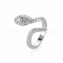 Anneaux de manchette en alliage de placage en forme de serpent&nbsp;RJEW-Q163-012B-RS