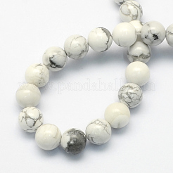 Natur howlite runde Perlen Stränge&nbsp;G-S176-8mm
