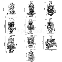 Pendentifs en alliage de style tibétain&nbsp;TIBE-CJ0001-10