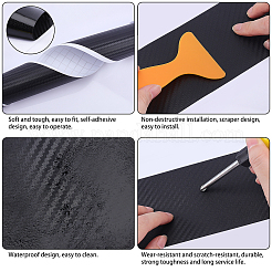 8 ensemble de 2 protecteurs de seuil de porte de voiture universels en PVC de style&nbsp;DIY-AR0004-42B