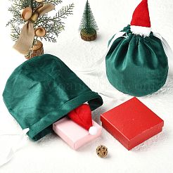 Sacs à cordon en velours chapeau de noël&nbsp;ST-CJ0001-01B
