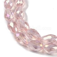 Transparentes perles de verre de galvanoplastie brins&nbsp;EGLA-N013-T10mm-B18