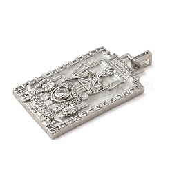 Anhänger aus Messing mit Mikropavé-Kubikzirkonia und Emaille&nbsp;KK-H458-01P-17