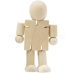 Poupée de cheville en bois inachevée&nbsp;PW-WG45206-01