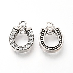 Messing micro pave klar zirkonia charme&nbsp;ZIRC-O036-24AS