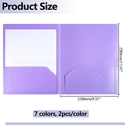 14 pz. Cartellette rettangolari in plastica PP a 7 colori&nbsp;AJEW-WR0004-02