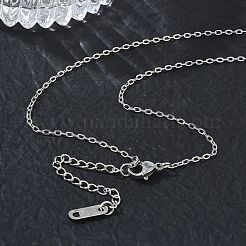 Collares de cadena de cable de acero inoxidable 304 de 1.6 mm para mujer&nbsp;SA-CBACA62-03P