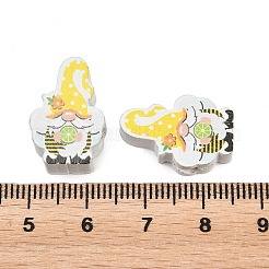 Cuentas de madera de álamo impresas&nbsp;WOOD-Z008-01H