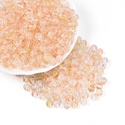 Perles de verre transparentes de peinture de cuisson&nbsp;DGLA-T004-08H