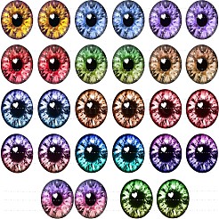Cabochon in vetro trasparente stampato&nbsp;GL-CBAA22A-10