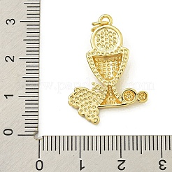 Pendentifs en laiton émaillé de placage de crémaillère&nbsp;X-KK-U029-14G