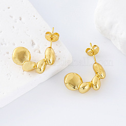 Pendientes de acero inoxidable 304 en forma de C para mujer&nbsp;ZI4209