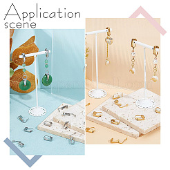 32 pieza de accesorios para pendientes con clip de acero inoxidable 304 en 2 colores&nbsp;STAS-AR0002-25