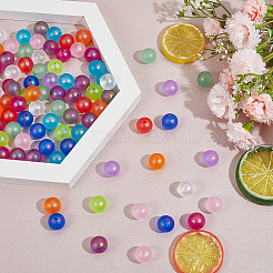 96pcs 16 Farben sprühlackierte Acrylperlen&nbsp;OACR-GO0001-01