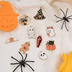 Pendenti smaltati in lega a tema halloween 28 pz 14 stili&nbsp;ENAM-SZ0001-63LG
